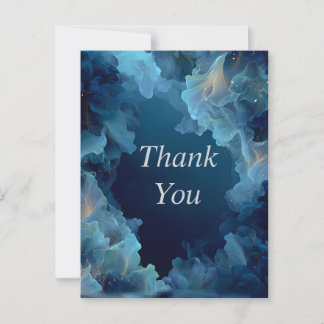 Blue Ffließen Abstrakt Dankeschön Card Postkarte
