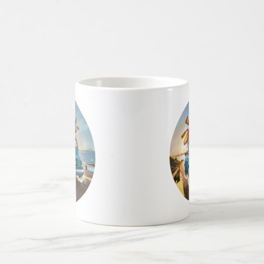 Blue Fiat Car Kaffeetasse (Mittel)