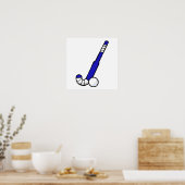 Blue Field Hockey Stick Poster (Küche)