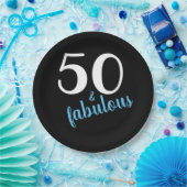 Blue Fifty und fabelhafte Black Birthday Party Pappteller (Party)