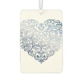 Blue Filigree Heart Air Freshener Autolufterfrischer (Rückseite)
