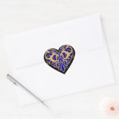 Blue Filigree Heart Stickers (Umschlag)