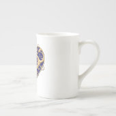 Blue Filigree Heart Tasse (Rechts)