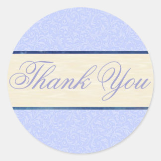 Blue Filigree Vielen Dank Sticker/Siegel Runder Aufkleber