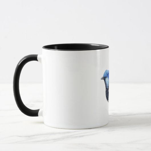 Blue Finch Bird customisable  Tasse (Links)