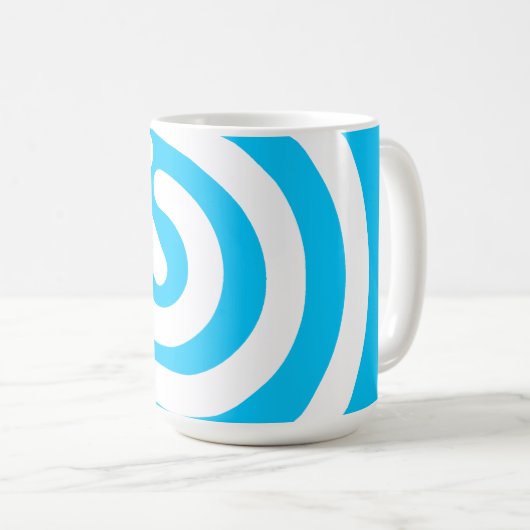 Blue Fingerprint Biometric Security Kaffeetasse (VorderseiteRechts)