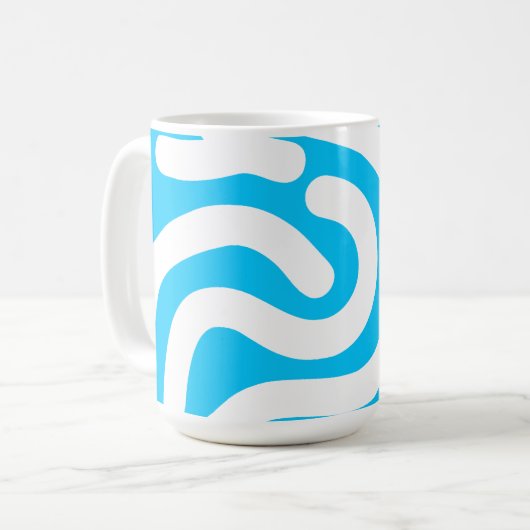 Blue Fingerprint Biometric Security Kaffeetasse (Vorderseite Links)