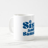 Blue Finland Sisu und Saunas Coffee Tasse (Vorderseite Links)