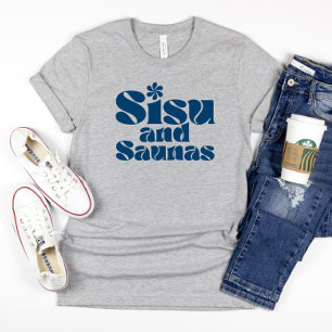 Blue Finland Sisu und Saunas T - Shirt