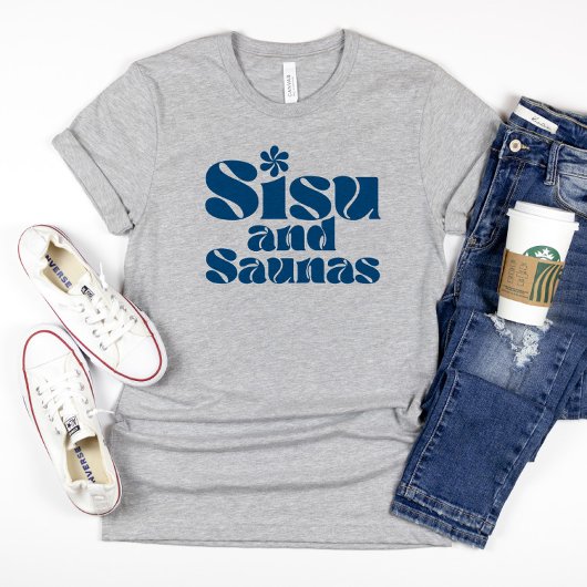 Blue Finland Sisu und Saunas T - Shirt