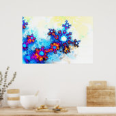 Blue Fire Berries Poster (Küche)