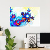 Blue Fire Berries Poster (Heimbüro)