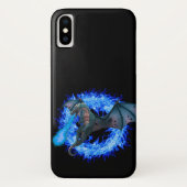 Blue Fire Dragon Flamames Fantasy Case-Mate iPhone Hülle (Rückseite)