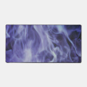 Blue Fire Flames Art Desk Pad Schreibtischunterlage (Vorderseite)