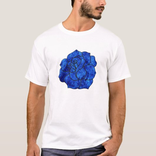 Blue Fire Rose T - Shirt (Vorderseite)