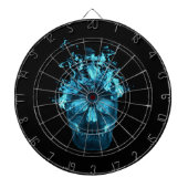 Blue Fire Skull Dart Board Dartscheibe (vorne)