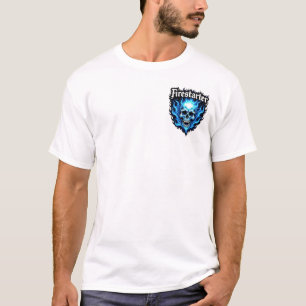Blue Fire Skull-Logo  T-Shirt