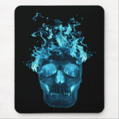 Blue Fire Skull Mouse Pad Mousepad (Vorne)