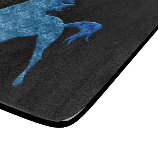 Blue Fire Unicorn Cutting Board Schneidebrett (Ecke)