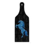 Blue Fire Unicorn Cutting Board Schneidebrett (Vorderseite)