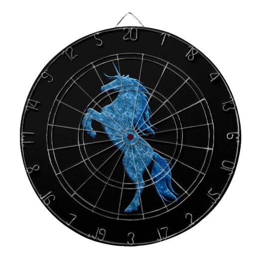 Blue Fire Unicorn Dart Board Dartscheibe (vorne)