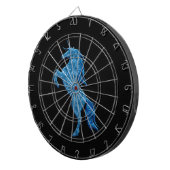 Blue Fire Unicorn Dart Board Dartscheibe (Vorderseite rechts)