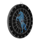 Blue Fire Unicorn Dart Board Dartscheibe (Vorderseite Links)
