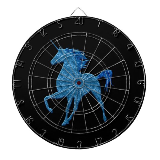 Blue Fire Unicorn Dart Board Dartscheibe (vorne)