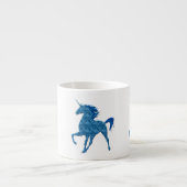 Blue Fire Unicorn Espresso Tasse (Vorderseite)