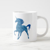 Blue Fire Unicorn Jumbo Tasse (Rechts)