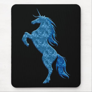 Blue Fire Unicorn Maus Pad Mousepad