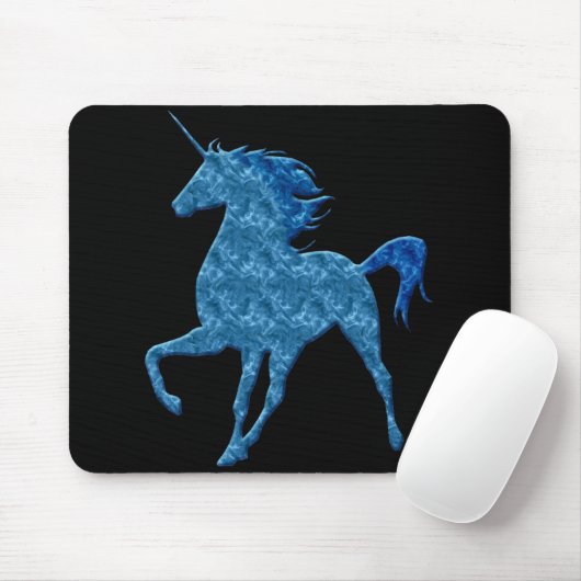 Blue Fire Unicorn Maus Pad Mousepad (Mit Mouse)