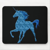 Blue Fire Unicorn Maus Pad Mousepad (Vorne)