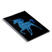 Blue Fire Unicorn-Notebook Notizblock (Rechte Seite)