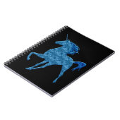 Blue Fire Unicorn-Notebook Notizblock (Linke Seite)