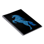 Blue Fire Unicorn-Notebook Notizblock (Rechte Seite)