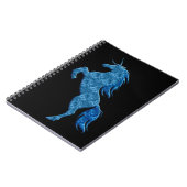 Blue Fire Unicorn-Notebook Notizblock (Linke Seite)
