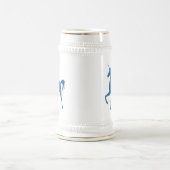 Blue Fire Unicorn Stein Bierglas (Mittel)