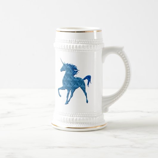 Blue Fire Unicorn Stein Bierglas (Rechts)