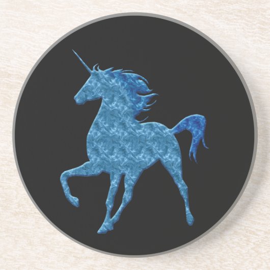 Blue Fire Unicorn Untersetzer (Vorne)