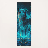 Blue Fire Wolf Yogamatte (Vorderseite)