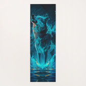 Blue Fire Wolf Yogamatte (Rückseite)
