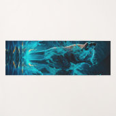 Blue Fire Wolf Yogamatte (Vorderseite (Horizontal))