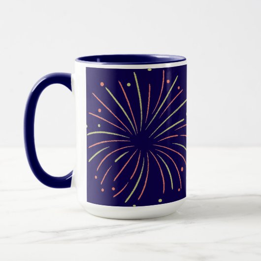 Blue Firework-Tasse Tasse (Links)