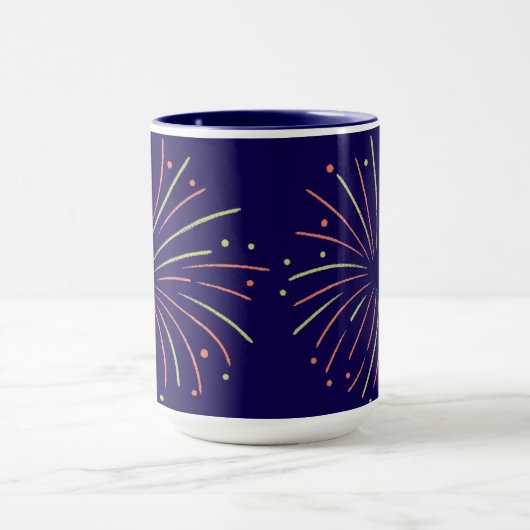 Blue Firework-Tasse Tasse (Zentrum)