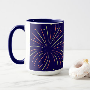 Blue Firework-Tasse Tasse