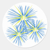 Blue Fireworks Sticker (Vorderseite)