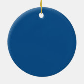 Blue First Christmas in unserem neuen Zuhause Fire Keramik Ornament (Hinten)