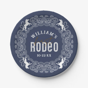 Blue First Rodeo Birthday Paper Tellers - West Pappteller