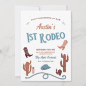 Blue First Rodeo Einladung (Vorderseite)